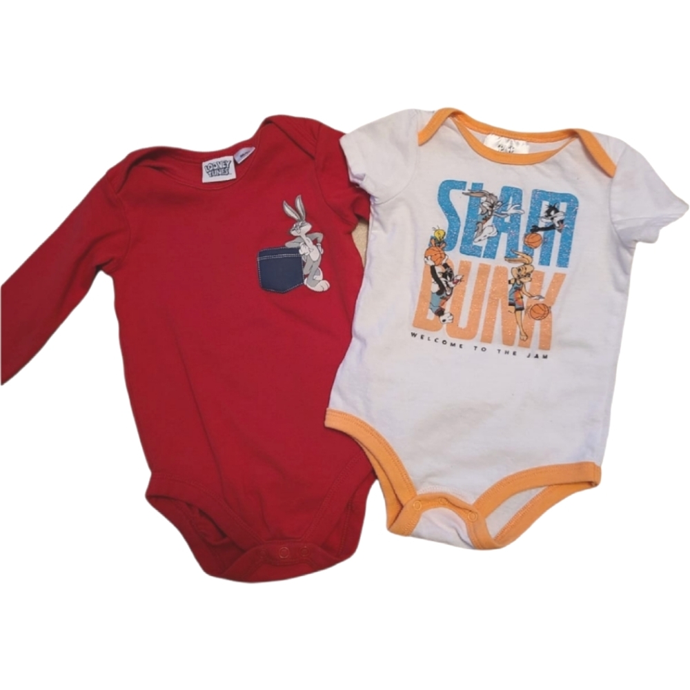 Looney Tunes & Space Jam set of two onesies